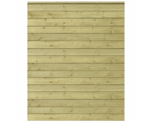 Holzzaun mit horizontalen Brettern