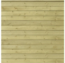 Holzfassade mit horizontalen Brettern