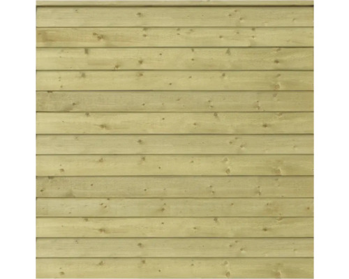 Holzfassade mit horizontalen Brettern