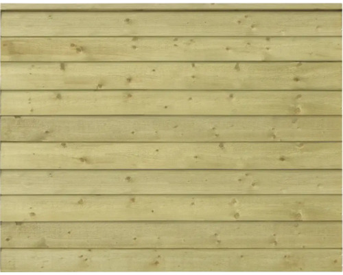 Holzfassade mit horizontalen Brettern