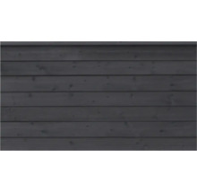 Holzfassade mit horizontalen Brettern