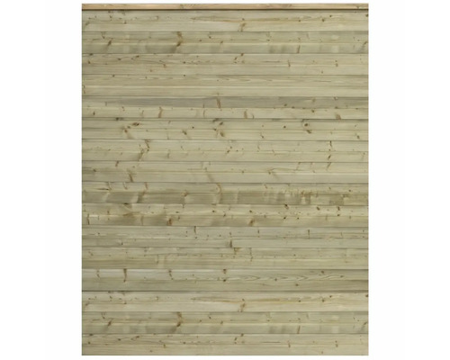 Holzzaun-Element mit horizontalen Brettern