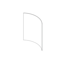 Duschtrennwand mit Viertelkreisform