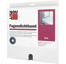 Fugendichtband, vorkomprimiert und selbstklebend, zur Abdichtung von Bauteilanschlüssen.