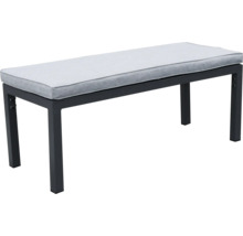 Gartenbank mit grauem Kissen