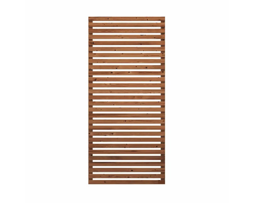 Holzsichtschutz mit horizontalen Latten für den Garten