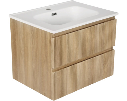 Waschtischunterschrank mit zwei Schubladen und Waschbecken