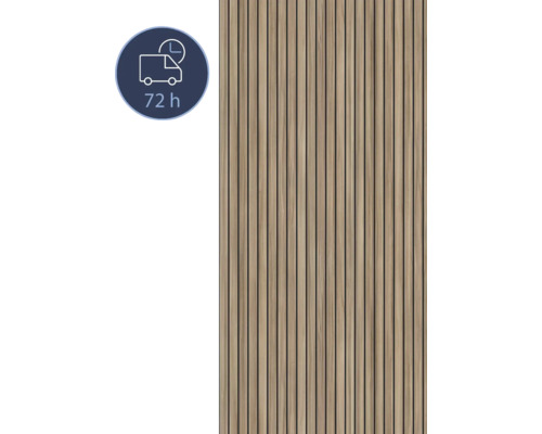 Duschrückwand BREUER Express Q72 Holzoptik Scandi vertikal 255 x 100 cm 1413543000203 Akustikpaneel mit Holzoptik und 72 Stunden Lieferzeit Symbol
