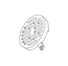 Runde Gitterabdeckung mit Schlitzen