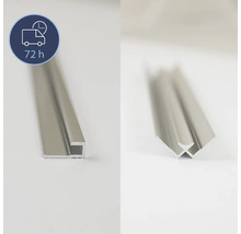 Zwei Ansichten eines Aluminiumprofils zur Montage