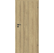 Holztür mit Griff und Schloss