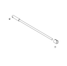 Stangenelement mit zugehörigen Kleinteilen.