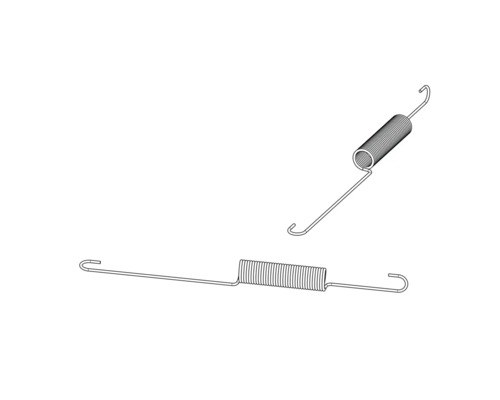 Zwei Zugfedern mit Haken