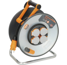 Verlängerungskabeltrommel mit 33 Meter Kabel und vier Steckdosen