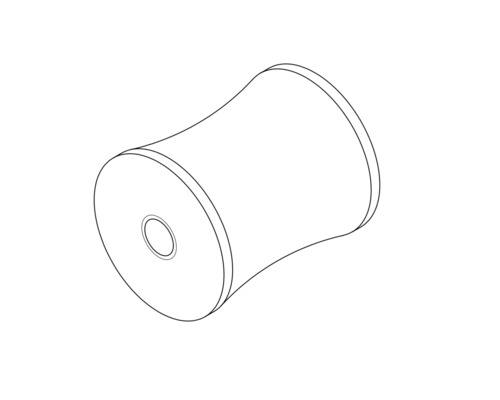 Spule mit zentraler Bohrung