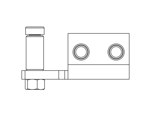 Zeichnung einer Eckverbindung für eine Werkbank