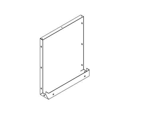 Metallplatte mit Bohrlöchern zur Montage