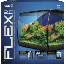 Fluval Flex 2.0 Süßwasseraquarium mit integrierter Filterung und LED Beleuchtung