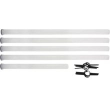 Fünf LED Röhren und zwei Befestigungsklammern