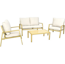 Gartenmöbelset mit Sessel, Zweisitzer Sofa und Tisch