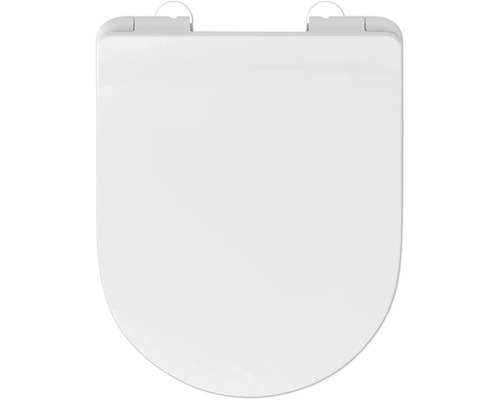form&style WC-Sitz SAMAR kurz weiß Absenkautomatik und Quick-Release (leicht abnehmbar) Toilettendeckel aus Kunststoff