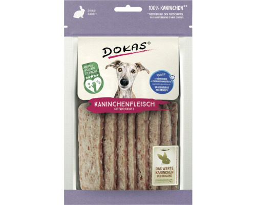 DOKAS getrocknetes Kaninchenfleisch für Hunde