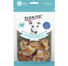 Dokas Hühnerbrust mit Apfel für Hunde, wiederverschließbare Verpackung