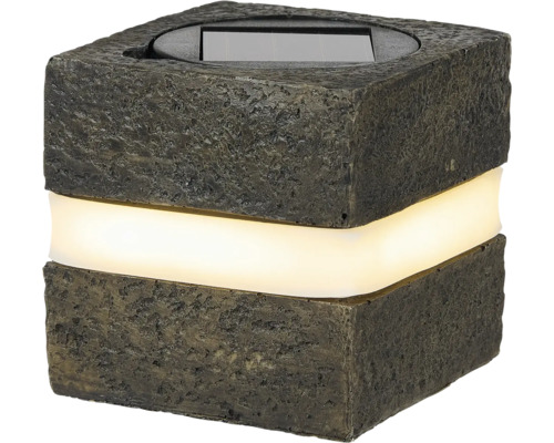 Dekorative Solarleuchte in Steinoptik für den Außenbereich