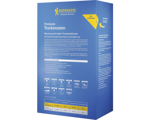Kiepenkerl Premium Trockenrasen Packung für Rasenflächen in sonniger Lage