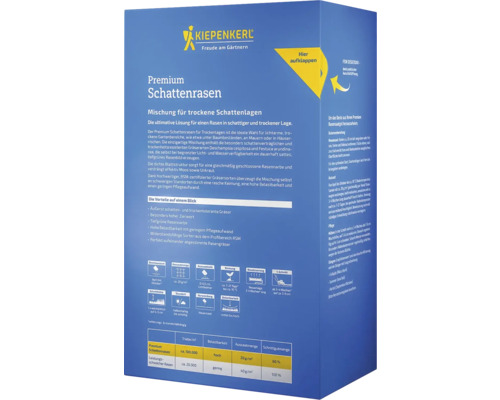 Kiepenkerl Premium Schattenrasen Packung für trockene Schattenlagen