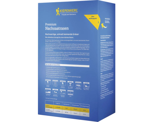 Kiepenkerl Premium Nachsaatrasen Packung für hochwertigen, schnell keimenden Rasen