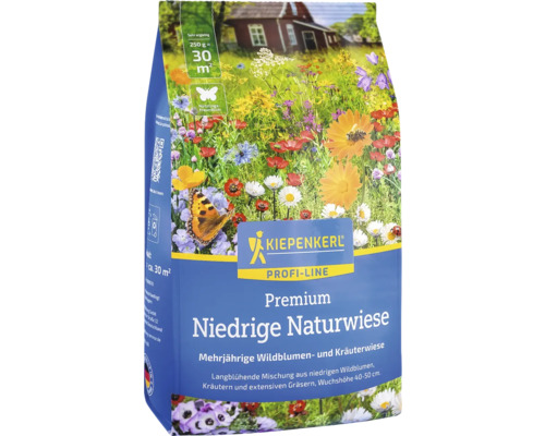 Kiepenkerl Premium Niedrige Naturwiese Saatgut für mehrjährige Wildblumen- und Kräuterwiese