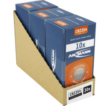Ansicht eines Displays mit 30 CR2354 Lithium Knopfzellen Batterien von Ansmann