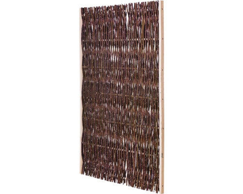 Sichtschutzwand aus Weide mit Holzrahmen