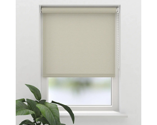 SOLUNA Tageslichtrollo T12 Struktur sand 100x190 cm inkl. Klemmträger Beige Fensterrollo am Fenster