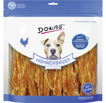 Dokas Hühnerbrust Streifen für Hunde, wiederverschliessbare Verpackung