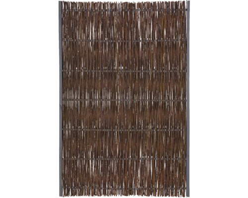 Sichtschutzzaun aus Weide mit Rahmen