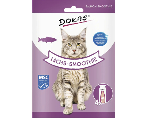 DOKAS Lachssmoothie für Katzen, 4er-Pack