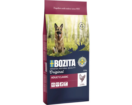Bozita Original Adult Classic Trockenfutter für Hunde, 12 Kilogramm
