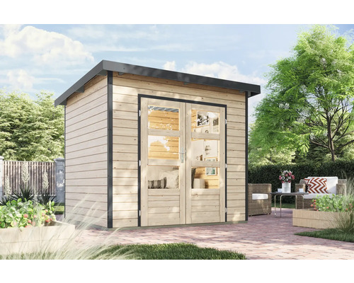 Gartenhaus aus Holz mit Doppeltür und Fenster