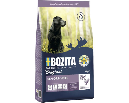 Bozita Senior und Vital Hundefutter mit Huhn und Superfoods, 3 Kilogramm