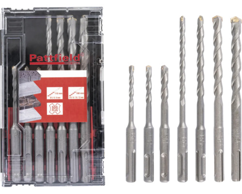 SDS-Plus Steinbohrer-Set Pattfield 7 tlg. Pattfield Steinbohrer Set mit SDS Plus Aufnahme