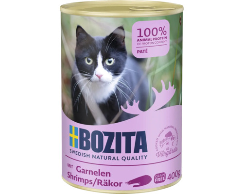 Bozita Katzennassfutter mit Garnelen, 400 Gramm Dose