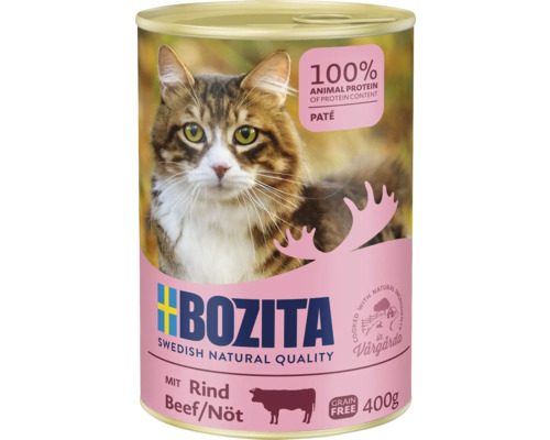 Bozita Katzennassfutter mit Rind in einer 400 Gramm Dose