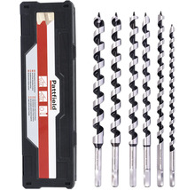 Pattfield Schlangenbohrer Set mit sechs Teilen und Sechskantaufnahme in einer Aufbewahrungsbox