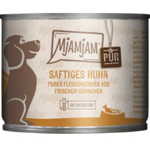 Mjamjam Nassfutter Saftiges Huhn für Hunde, getreidefrei