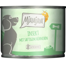 Mjamjam Hundenassfutter mit Insekt und saftigem Hühnchen in einer Dose