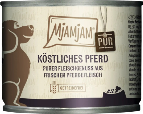 Mjamjam Hundefutter Pferd im Konservendose