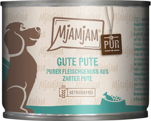 Mjamjam Hundenassfutter mit Pute in Dose