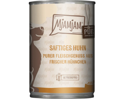 Mjamjam Hundenassfutter mit saftigem Huhn in Dose
